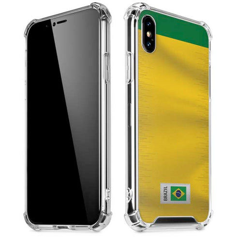 Brazil Soccer Flag iPhone X/XS Clear Case